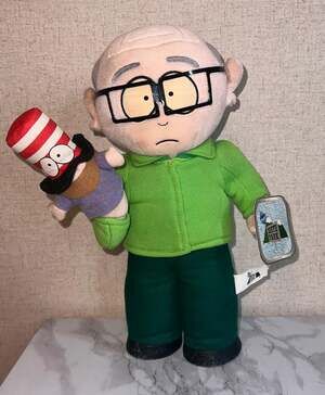 Vintage 1998 Fun 4 All South Park Mr. Garrison with Mr. Hat 13" Plush Toy